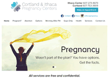 Tablet Screenshot of ithacapregnancy.com